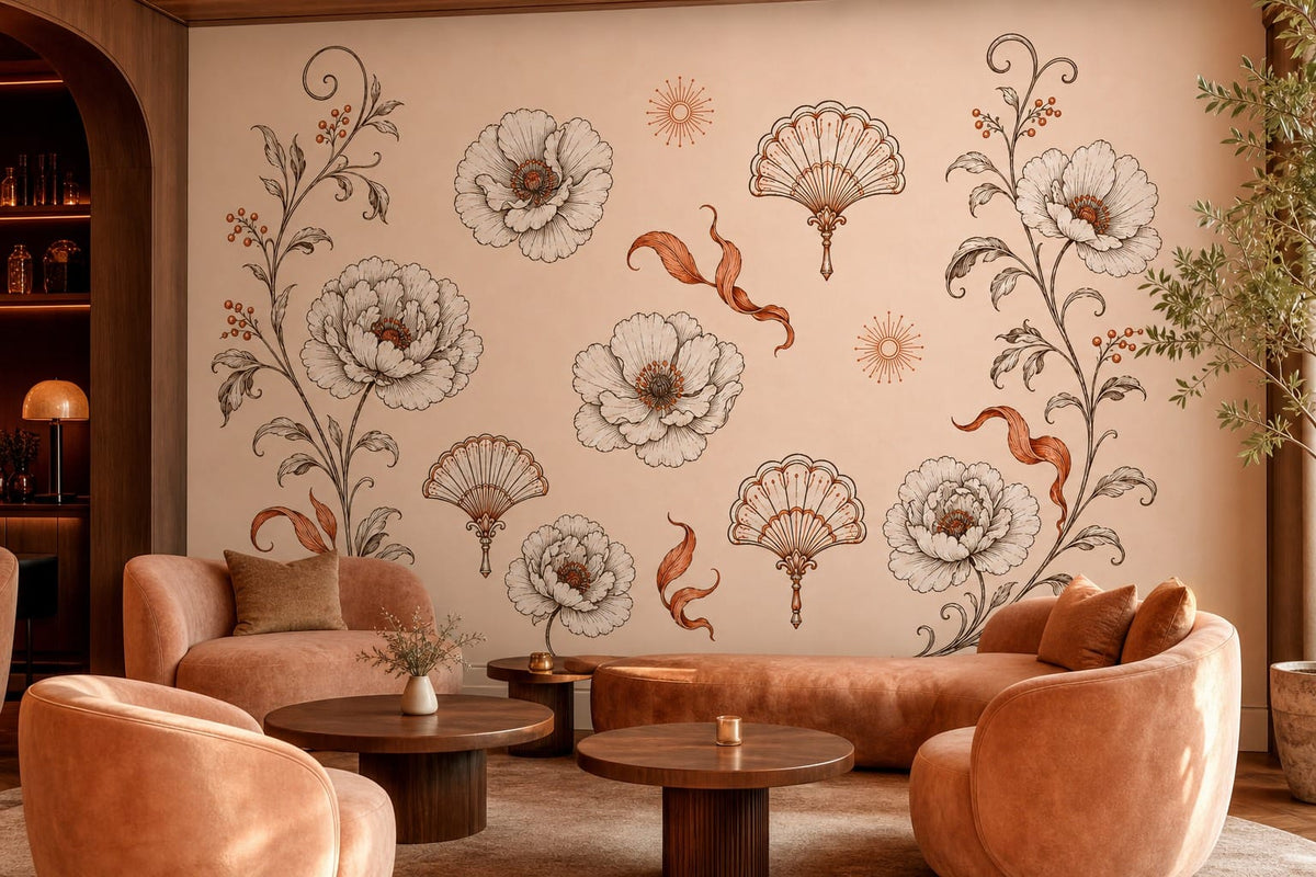 Cream Design Wallpaper Mural product view