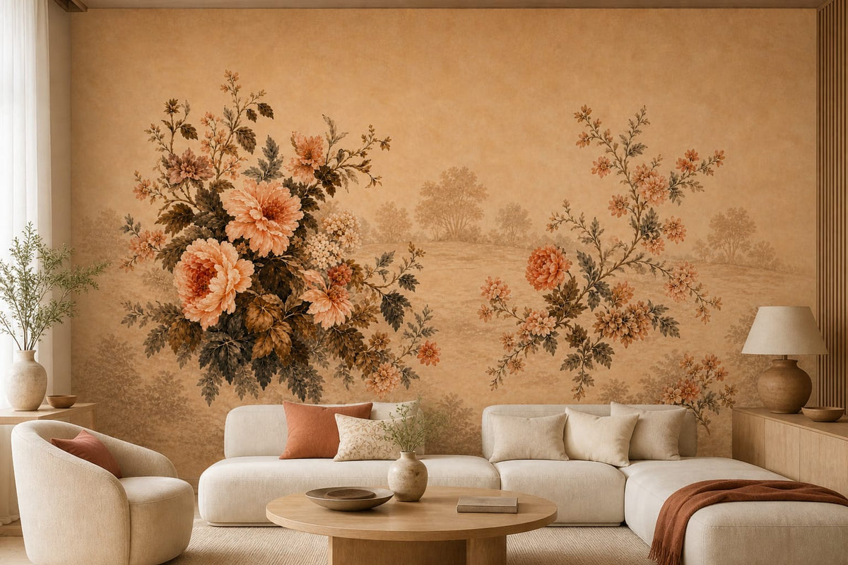 Cream Design Wallpaper Mural product view