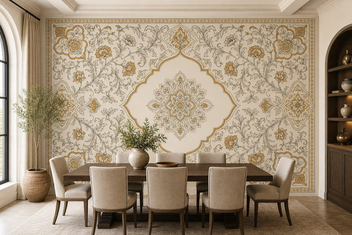 Cream Design Wallpaper Mural product view