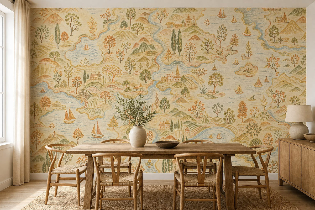 Cream Design Wallpaper Mural product view