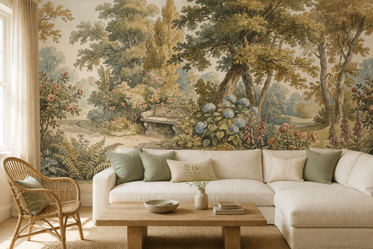 cream vintage jungle wallpaper living custom self adhesive non woven vinyl removable