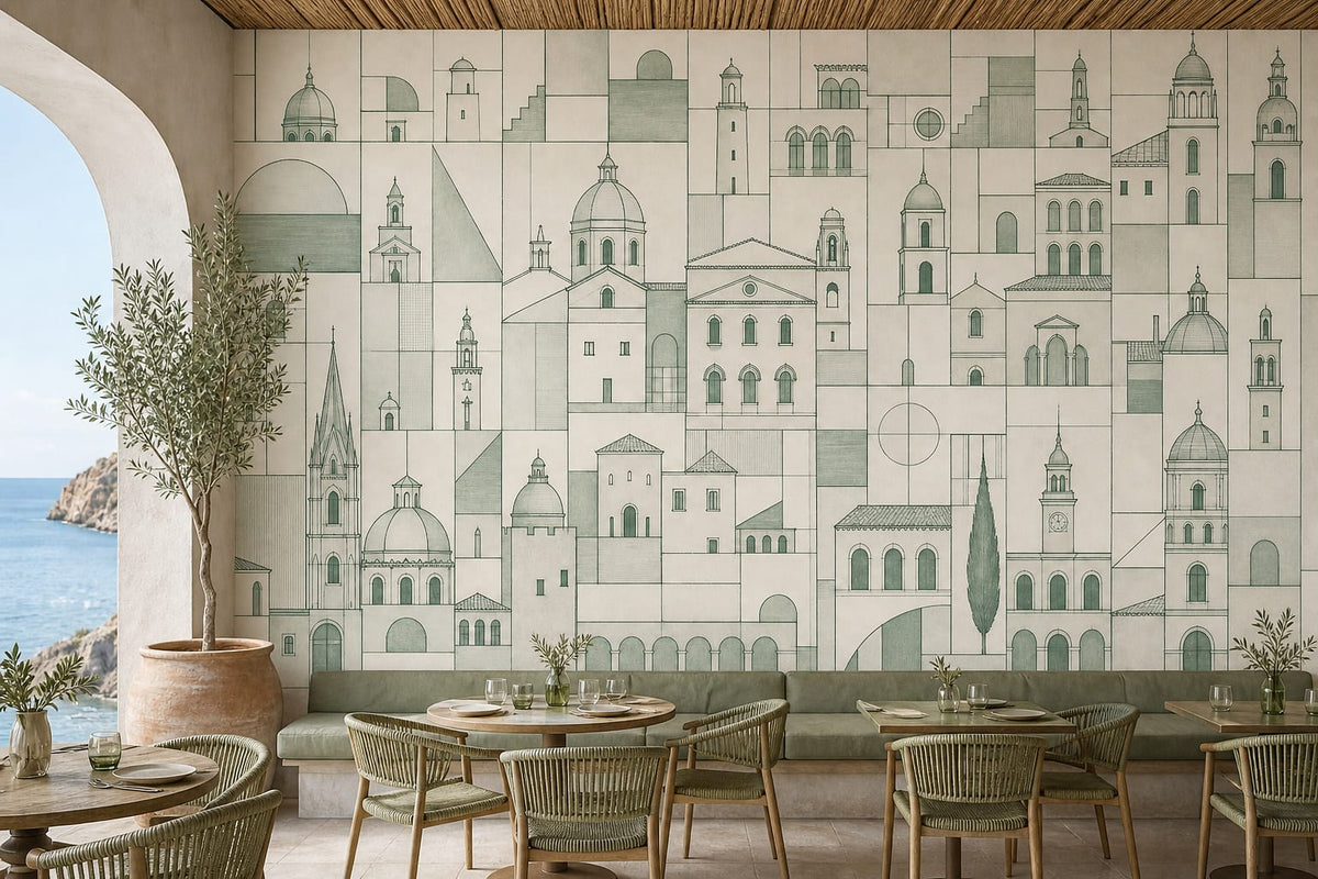 Cream Design Wallpaper Mural product view