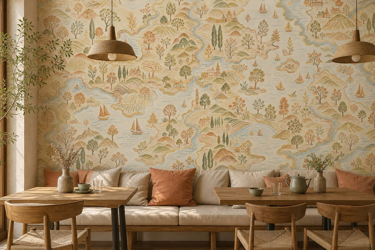 Cream Design Wallpaper Mural product view