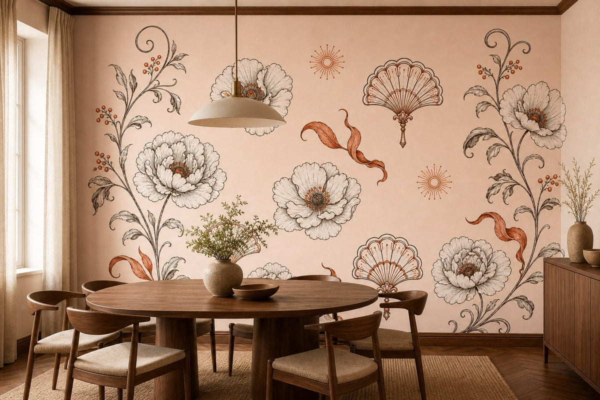 Cream Design Wallpaper Mural product view