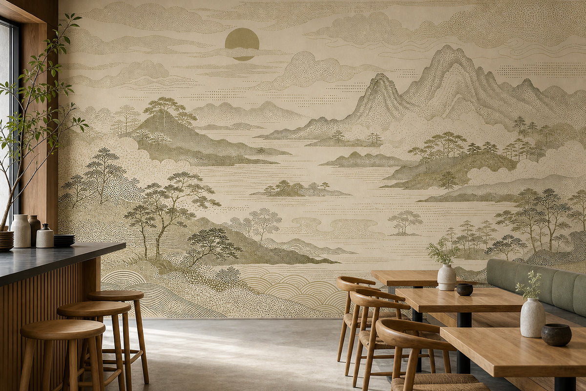 Cream Design Wallpaper Mural product view