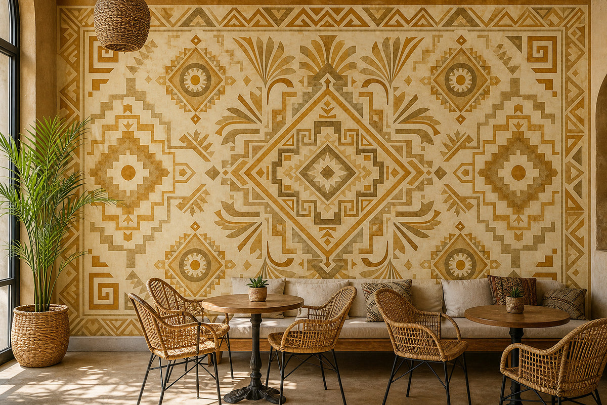 Cream Design Wallpaper Mural product view