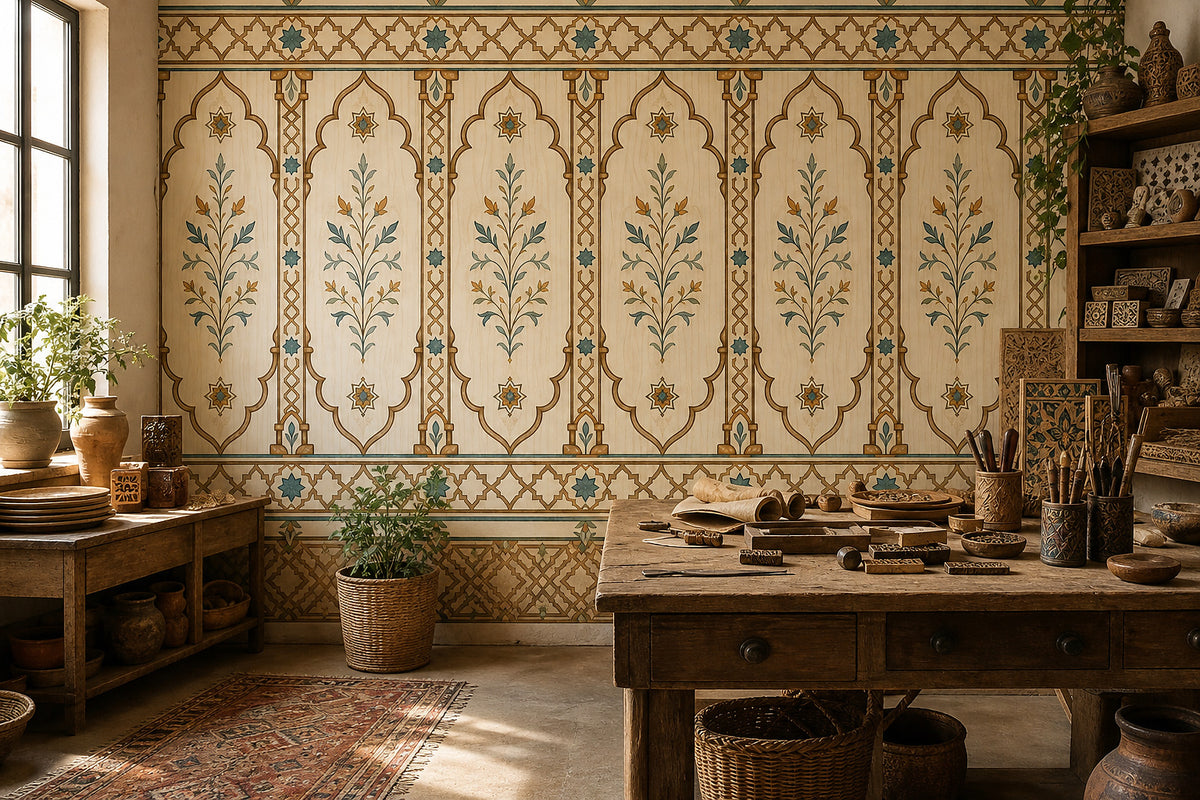 Cream Design Wallpaper Mural product view
