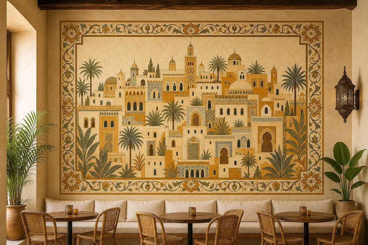 Cream Design Wallpaper Mural product view