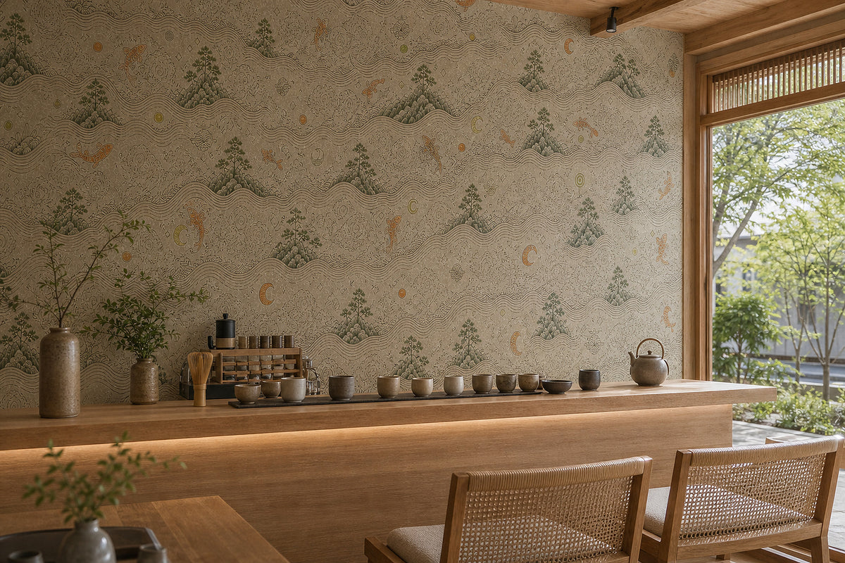 Cream Design Wallpaper Mural product view