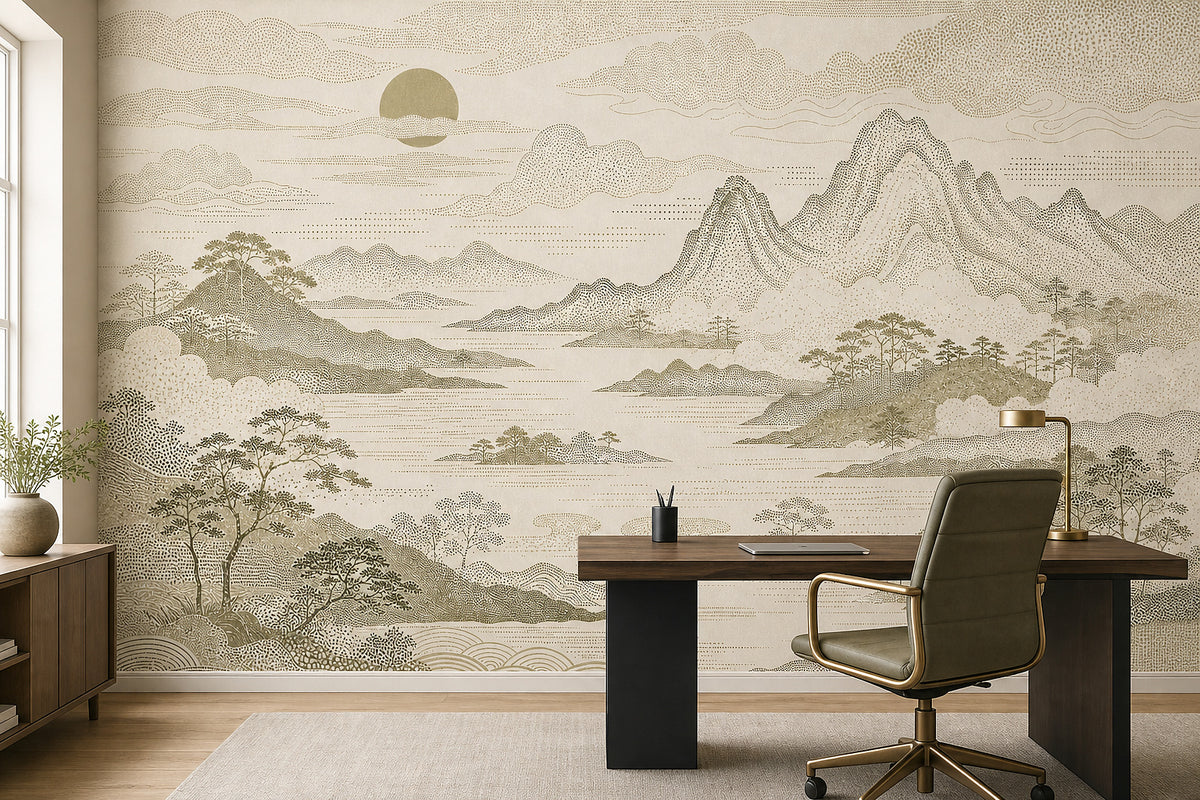 Cream Design Wallpaper Mural product view
