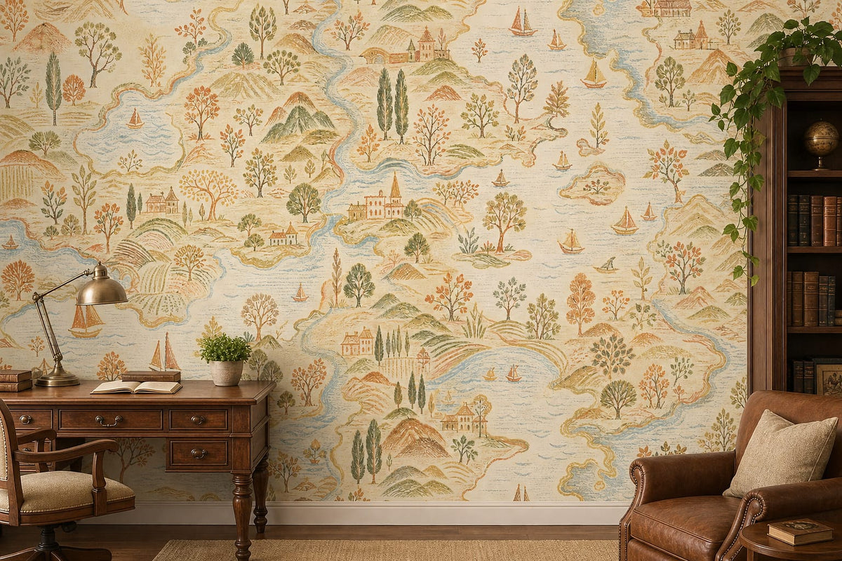Cream Design Wallpaper Mural product view