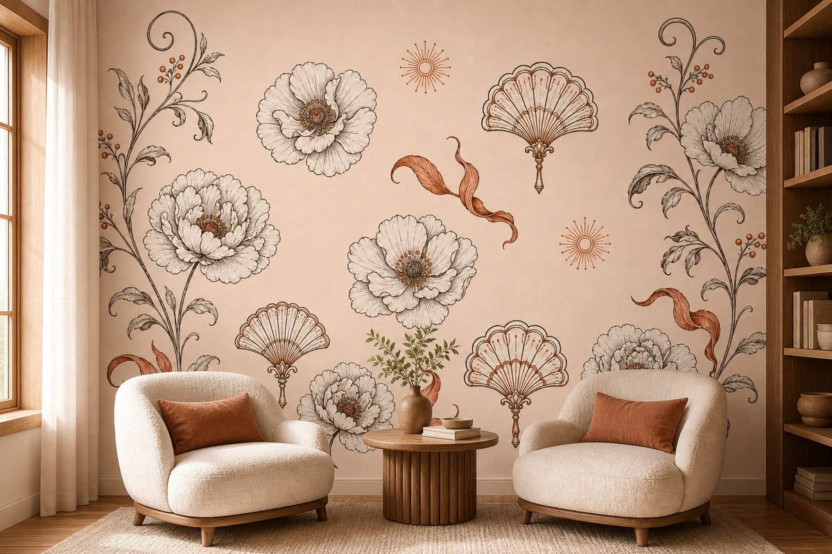 Cream Design Wallpaper Mural product view
