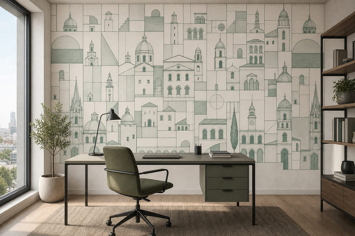 Cream Design Wallpaper Mural product view