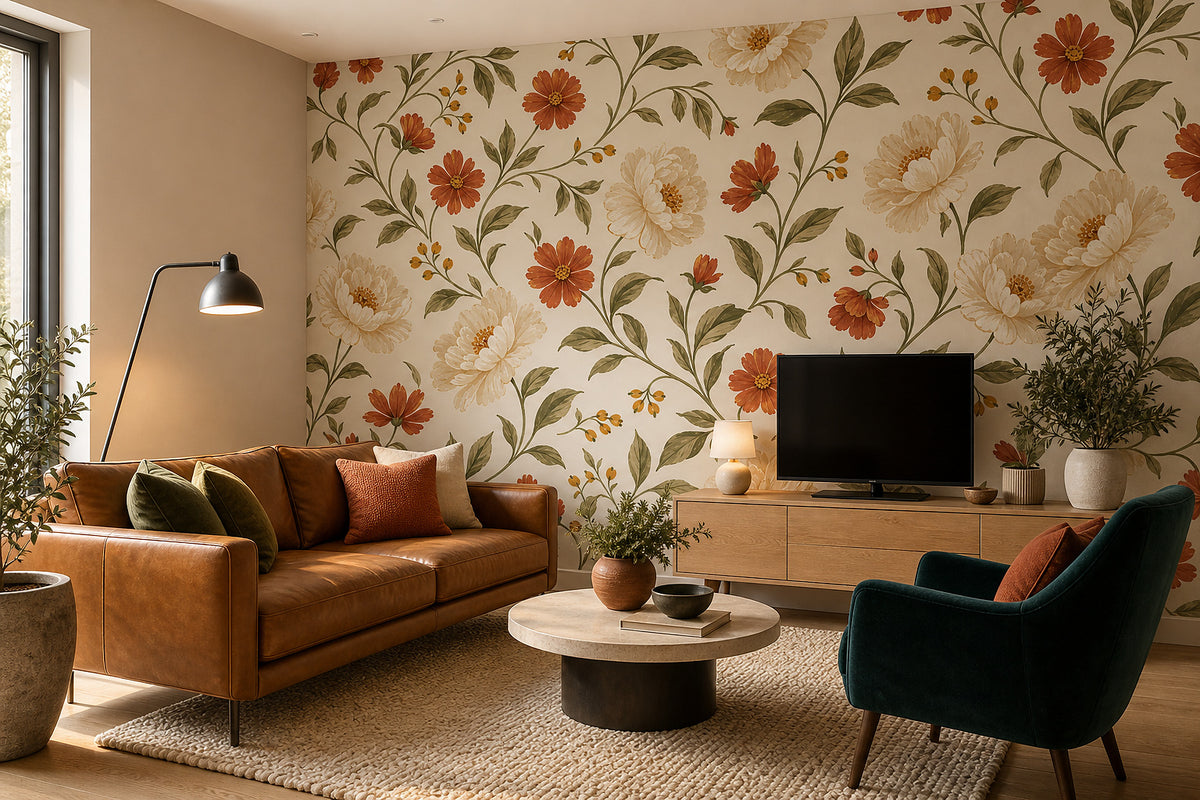 Cream Design Wallpaper Mural product view