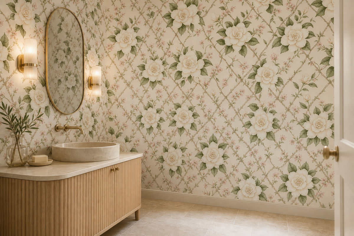 Cream Design Wallpaper Mural product view
