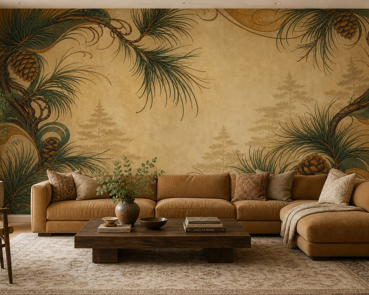Amber Pine Wallpaper Mural product view