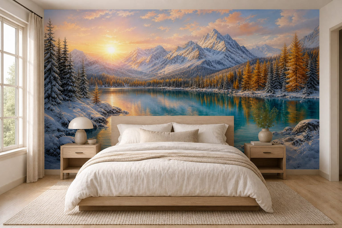 Amber Snow Wallpaper Mural product view