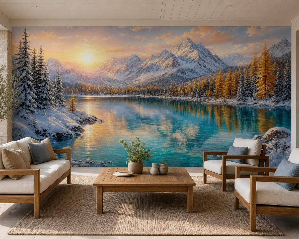 Amber Snow Wallpaper Mural product view