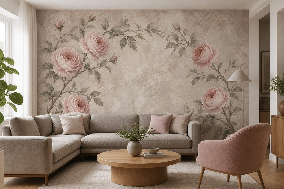 Rose Antique Wallpaper Mural product view