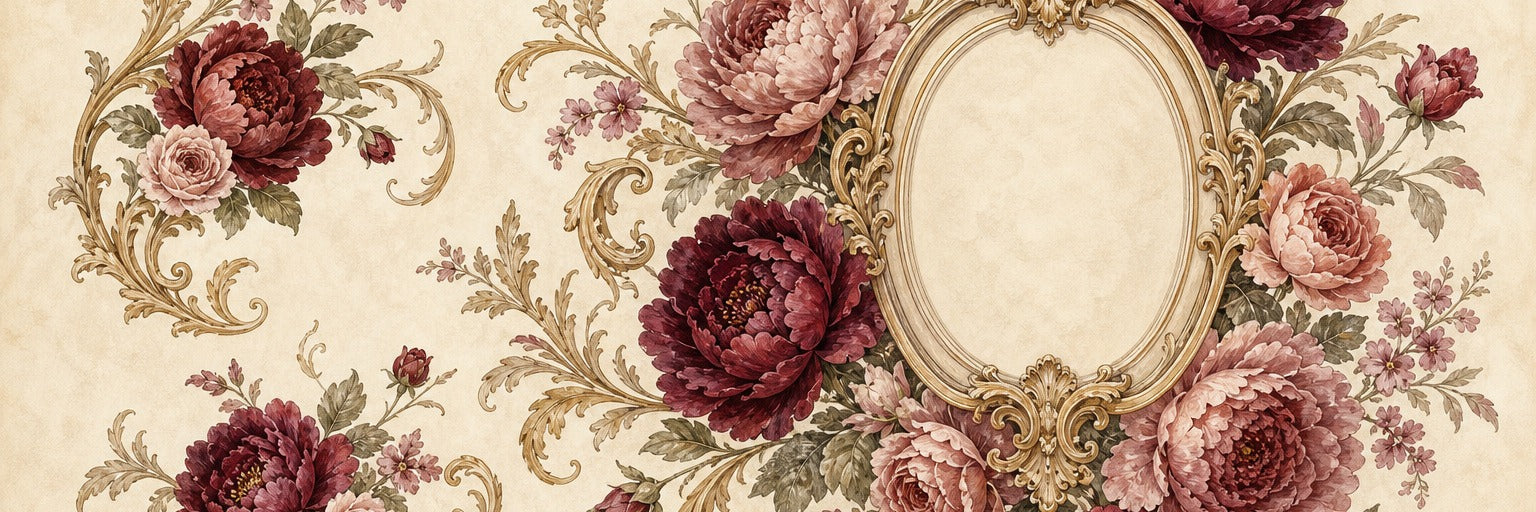 Ivory Baroque Bar Wallpaper Mural