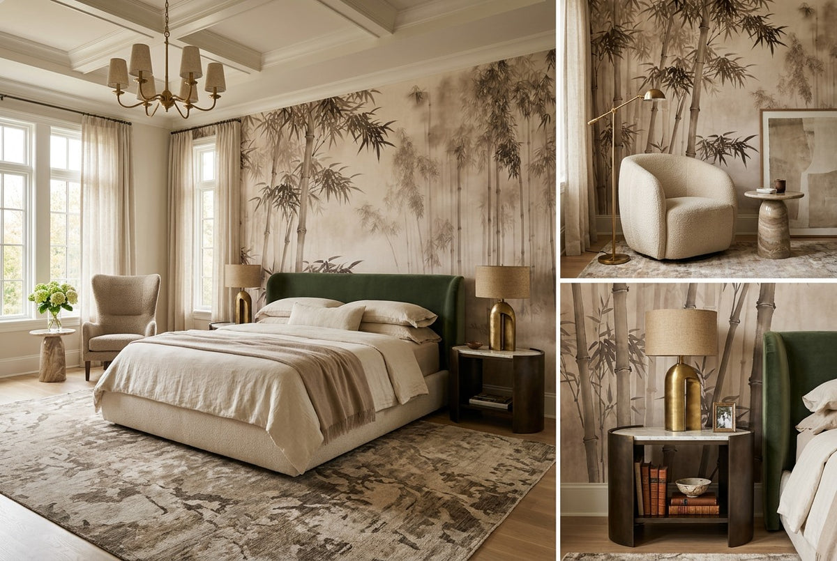 custom bedroom ash bamboo forest wallpaper mural stick on vinyl non woven removable