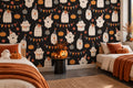 Black Party Ghosts Halloween Wallpaper Mural