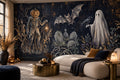 Navy Night Figures Halloween Wallpaper Mural