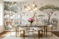 Muted Green Safari Riverside Wallpaper Mural