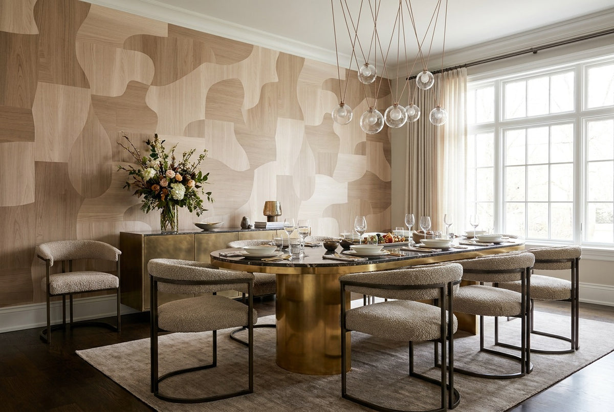 custom beige wood blocks wallpaper mural dining stick on non woven vinyl removable