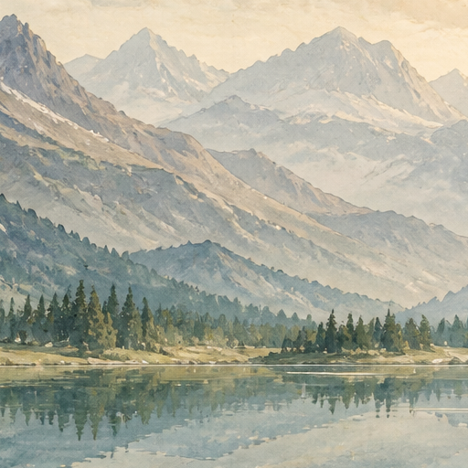 Blue Alpine Wallpaper Mural product view