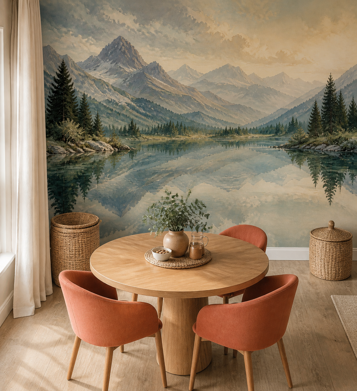 Blue Alpine Wallpaper Mural product view