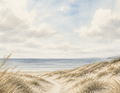 Blue Coastal Wallpaper Mural