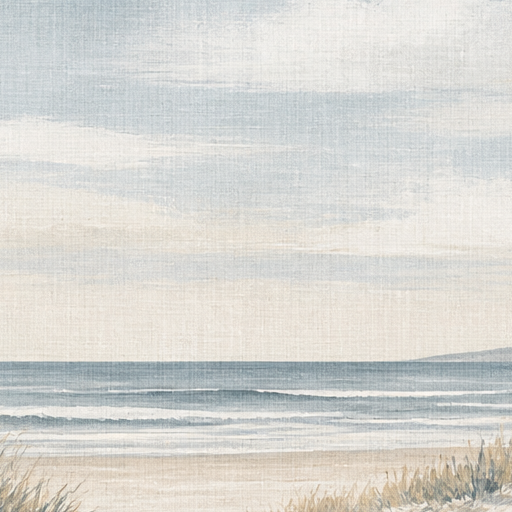 Blue Coastal Wallpaper Mural product view
