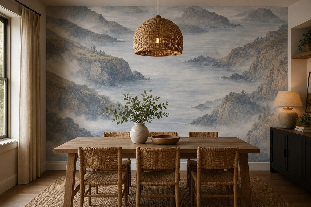 Blue Coastal Wallpaper Mural product view