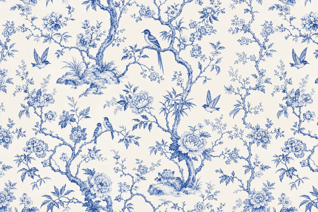 Blue Garden Wallpaper Mural product view