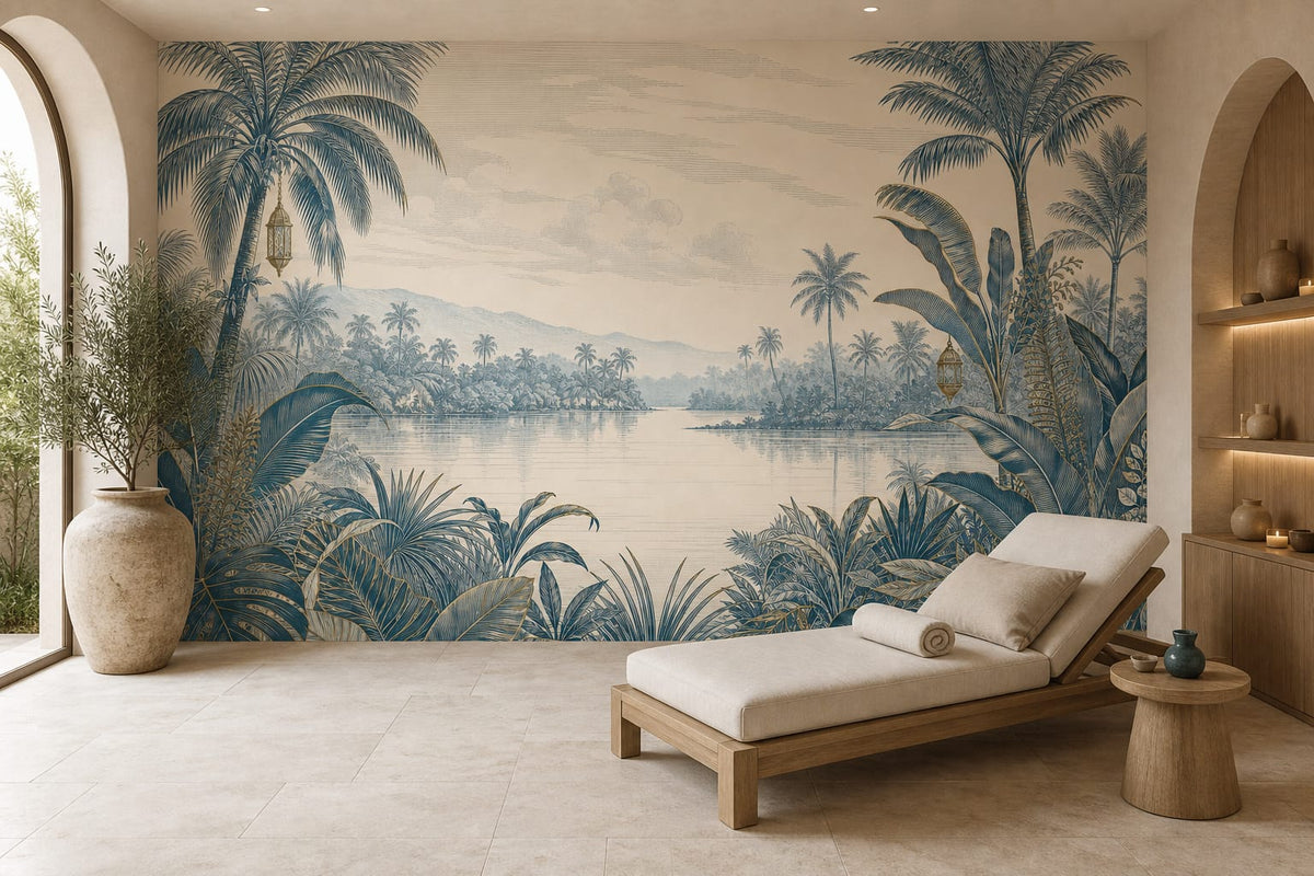 Blue Jungle Wallpaper Mural product view