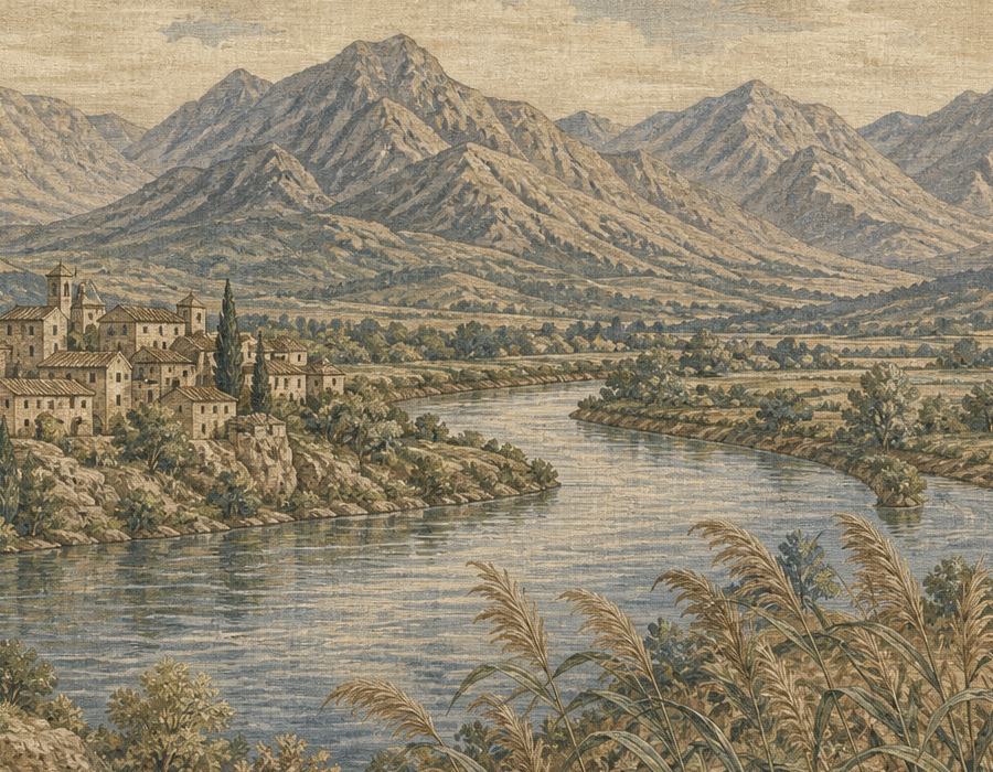 Blue River Wallpaper Mural product view