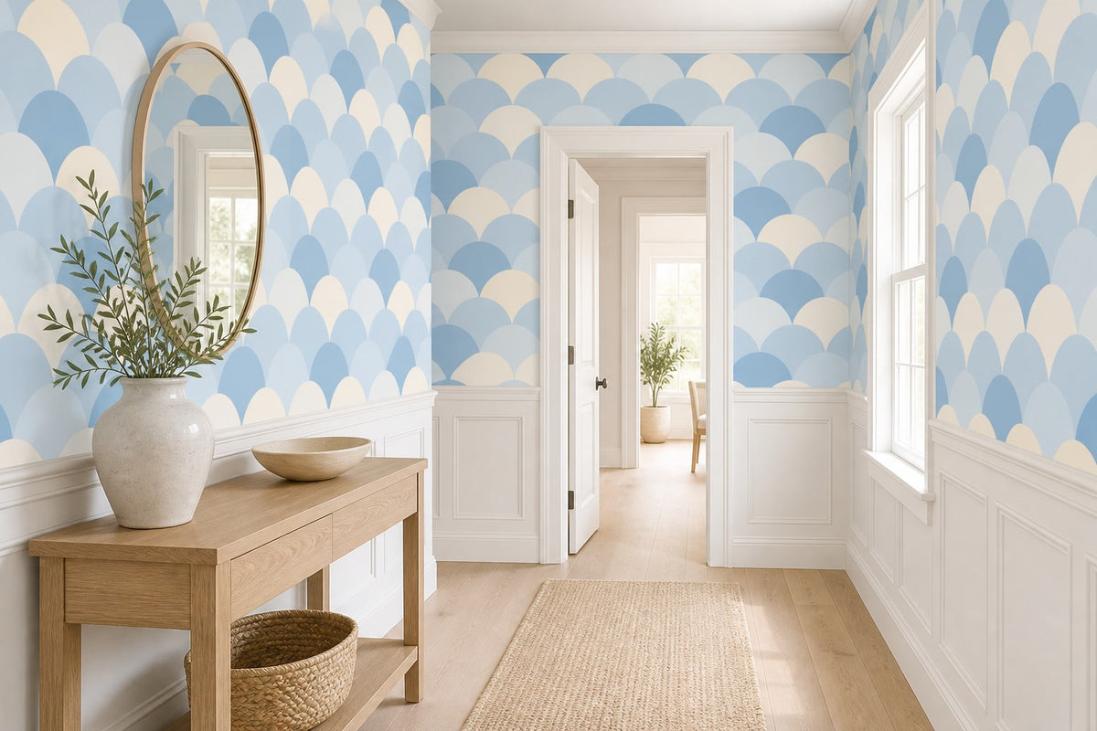 Blue Design Wallpaper Mural product view