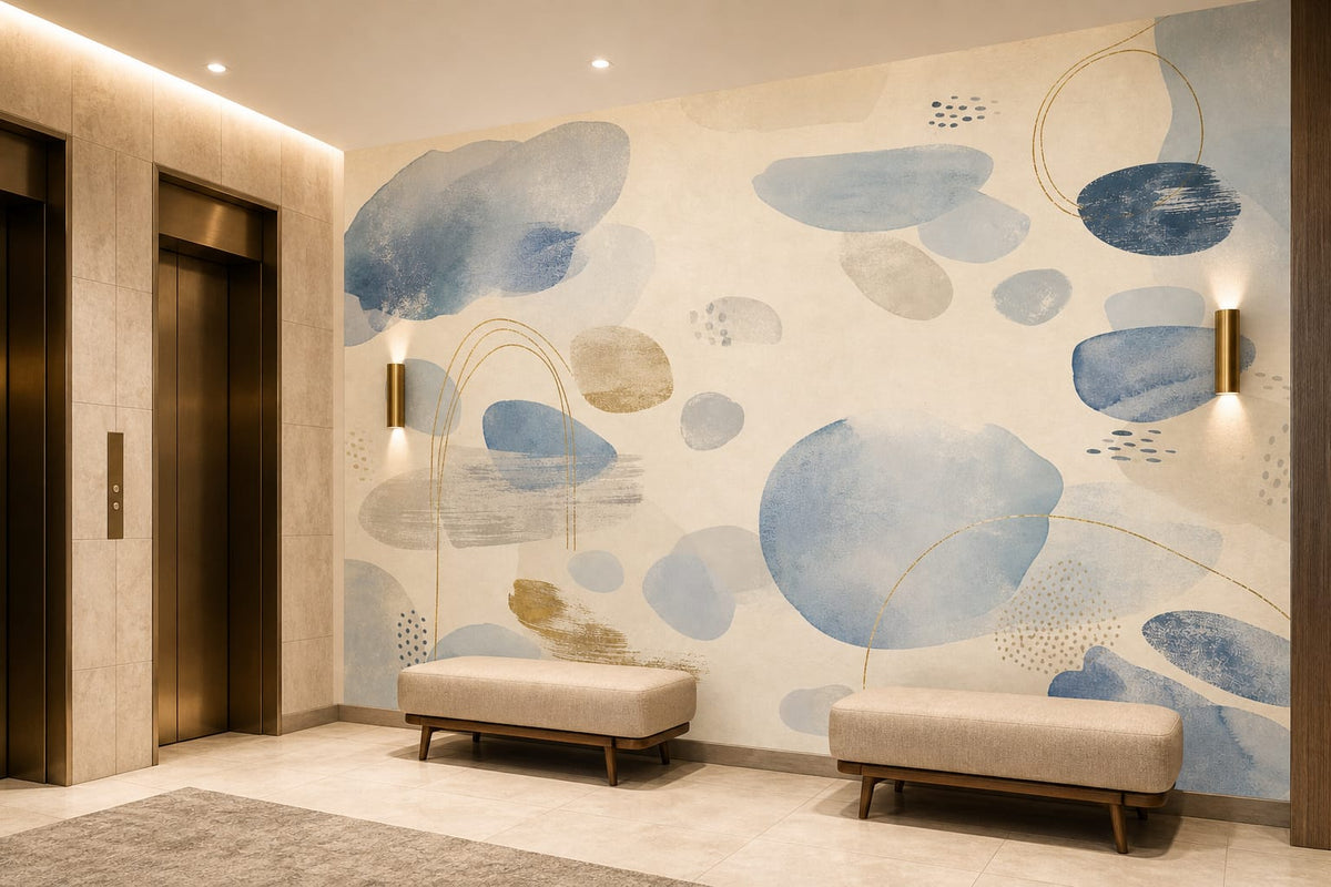 Blue Design Wallpaper Mural product view