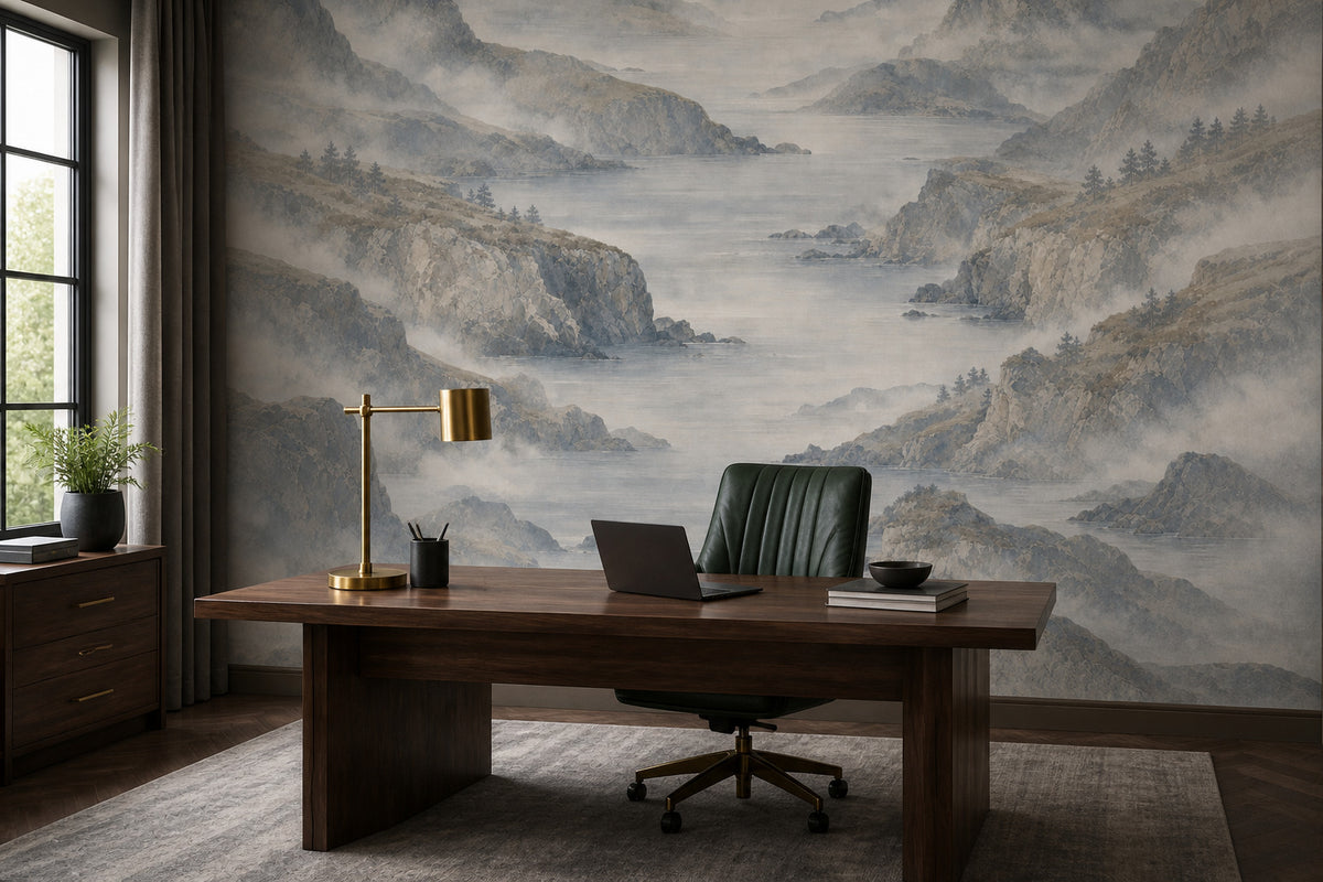 Blue Coastal Wallpaper Mural product view