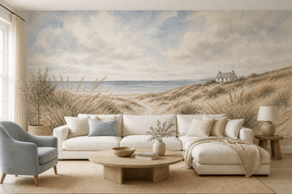 Blue Coastal Wallpaper Mural