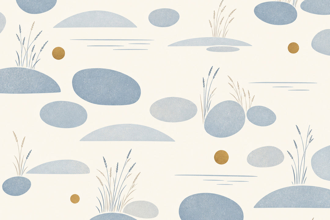 Blue Stone Wallpaper Mural product view