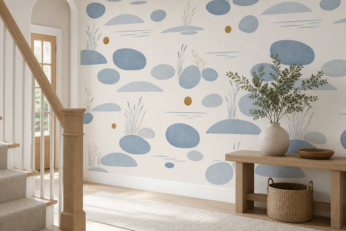 Blue Stone Wallpaper Mural product view