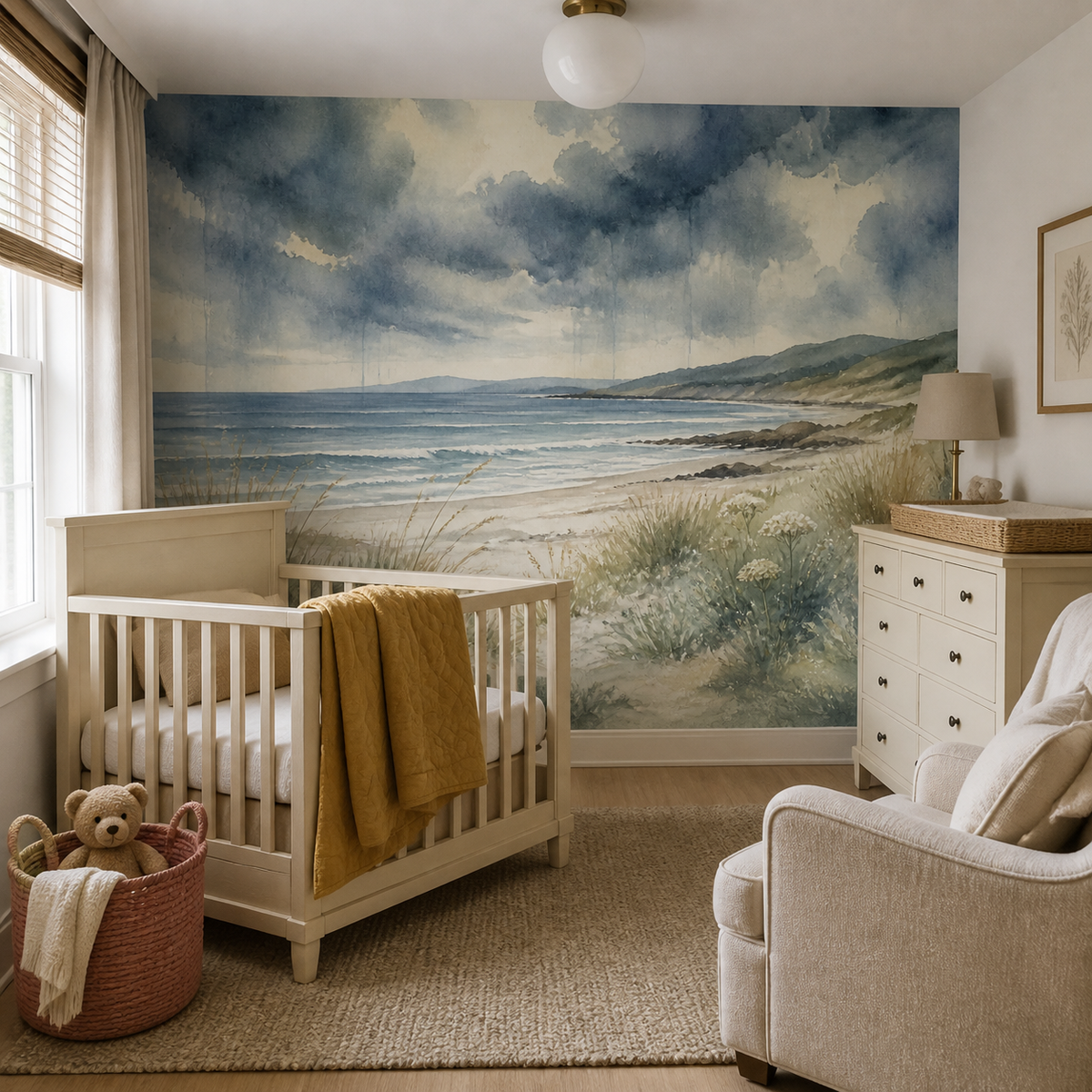 Blue Stormy Wallpaper Mural product view
