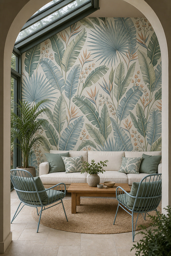 Blue Design Wallpaper Mural product view