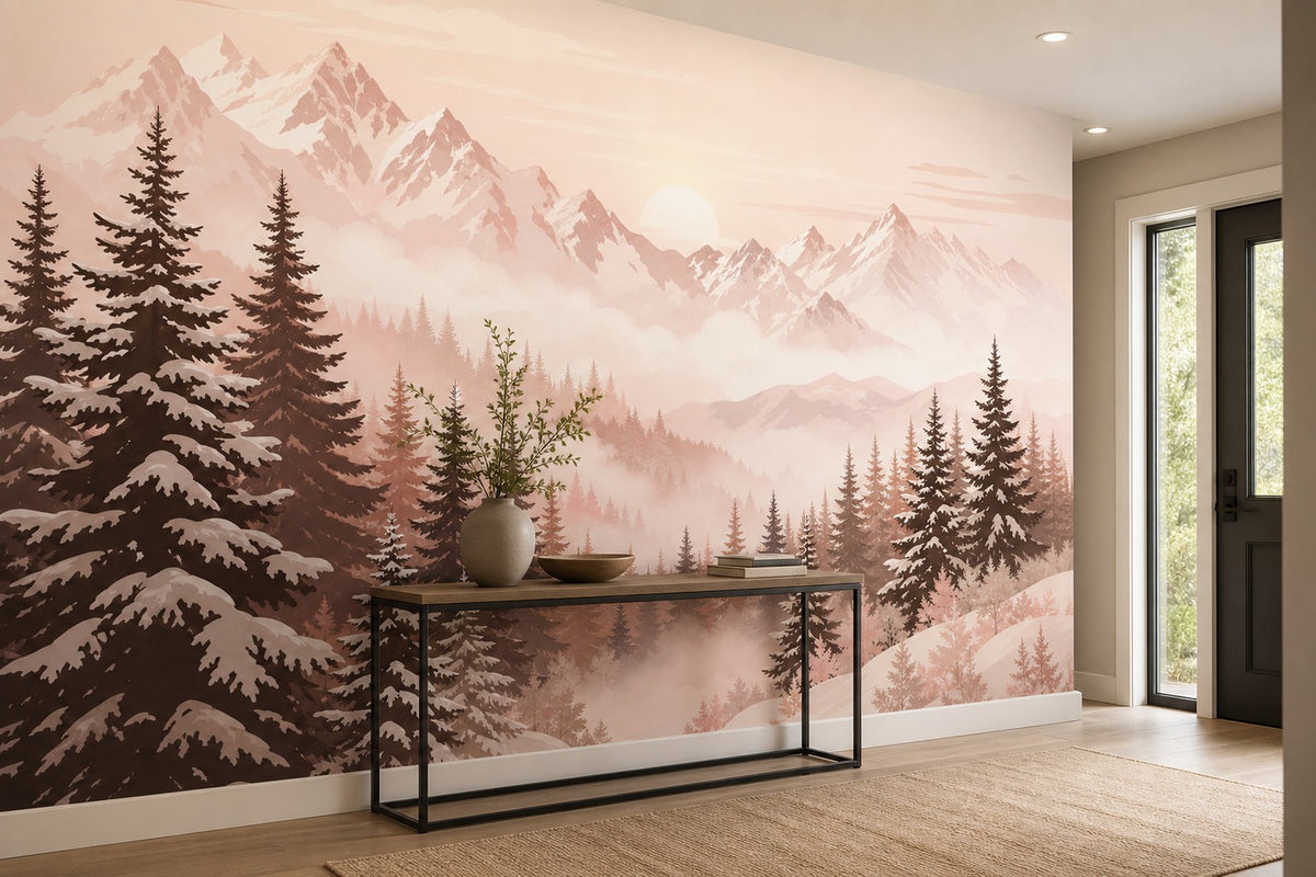 Blush Alpine Wallpaper Mural product view