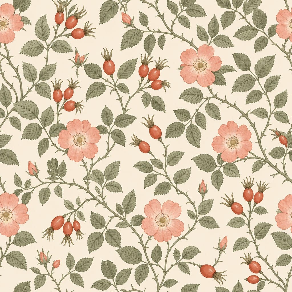 Blush Botanical Wallpaper Mural product view