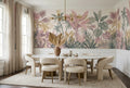 Blush Watercolour Tropical Foliage Wallpaper Mural