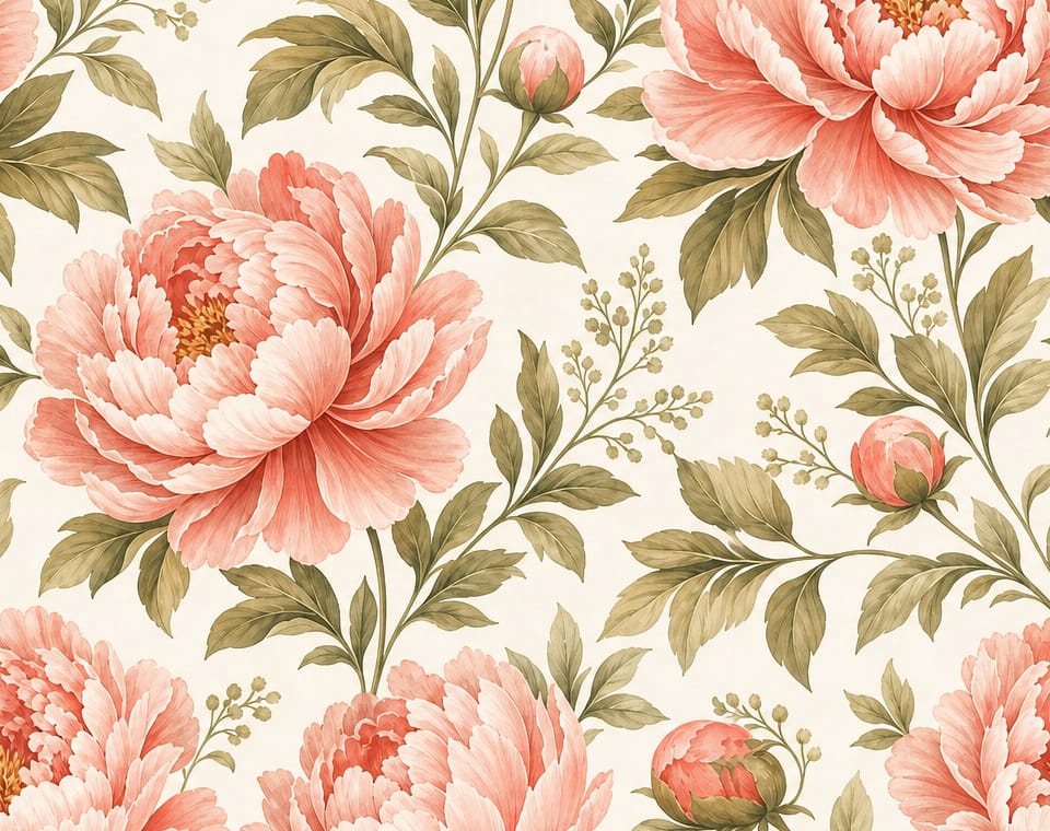 Blush Peony Wallpaper Mural product view