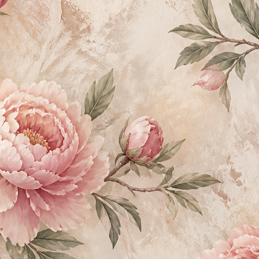 Blush Peony Wallpaper Mural product view